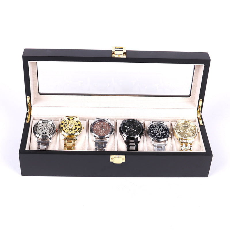 Almacenamiento de relojes de madera