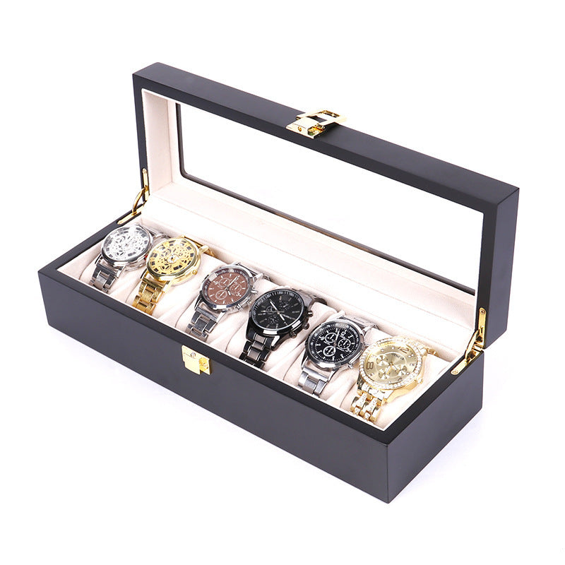 Almacenamiento de relojes de madera