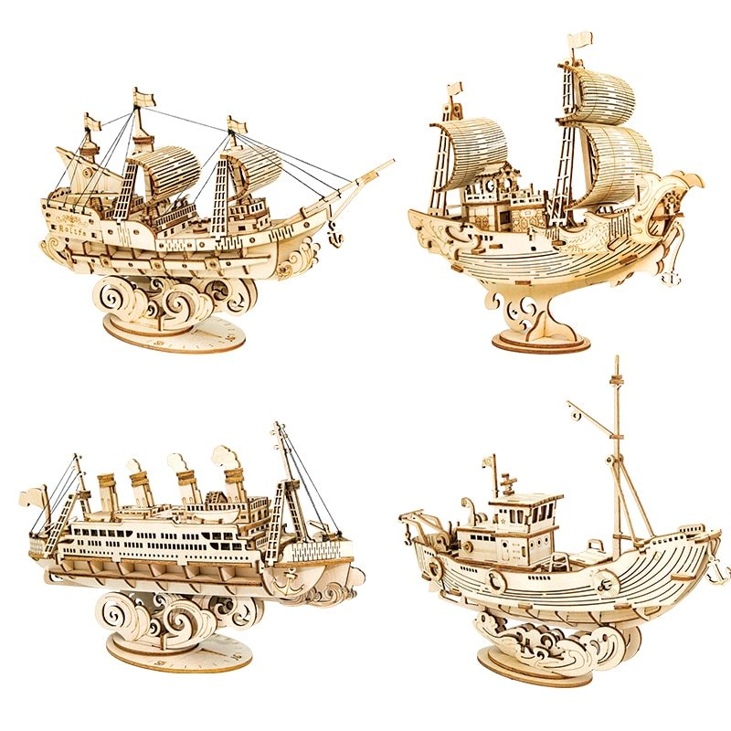 Wooden Ship Puzzle
