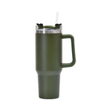 Taza de acero inoxidable con pajita