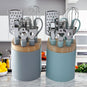 Conjunto de utensílios de cozinha em aço inoxidável