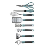 Conjunto de utensílios de cozinha em aço inoxidável