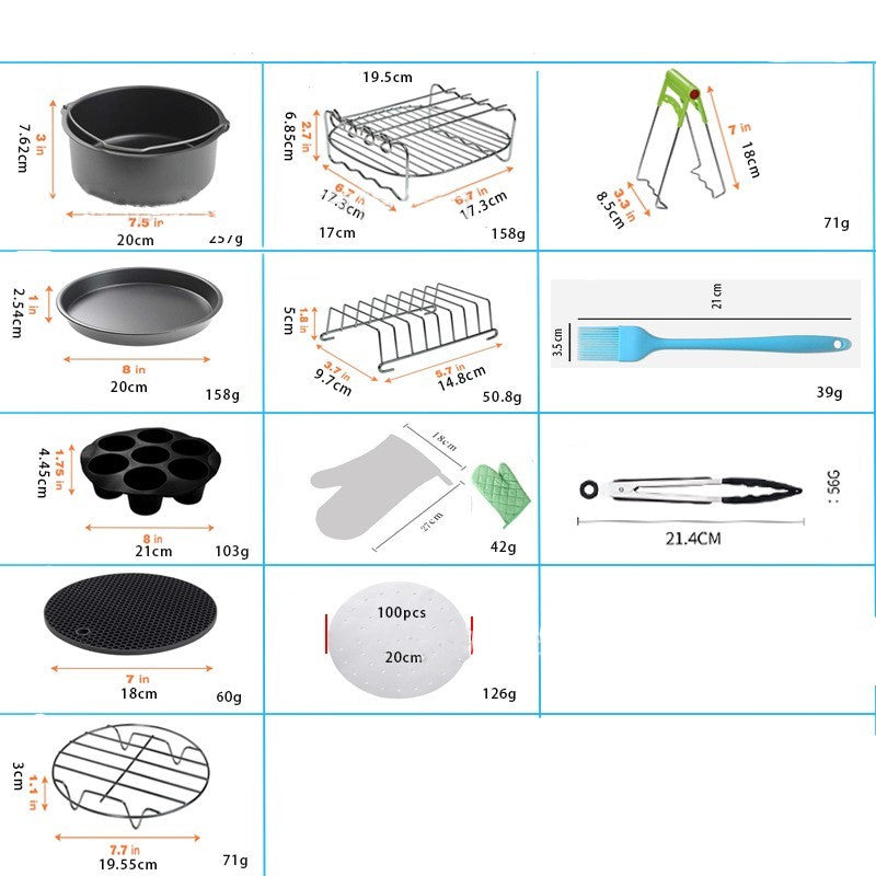 Conjunto de acessórios para Air Fryer
