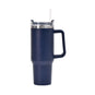 Taza de acero inoxidable con pajita