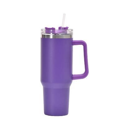 Taza de acero inoxidable con pajita